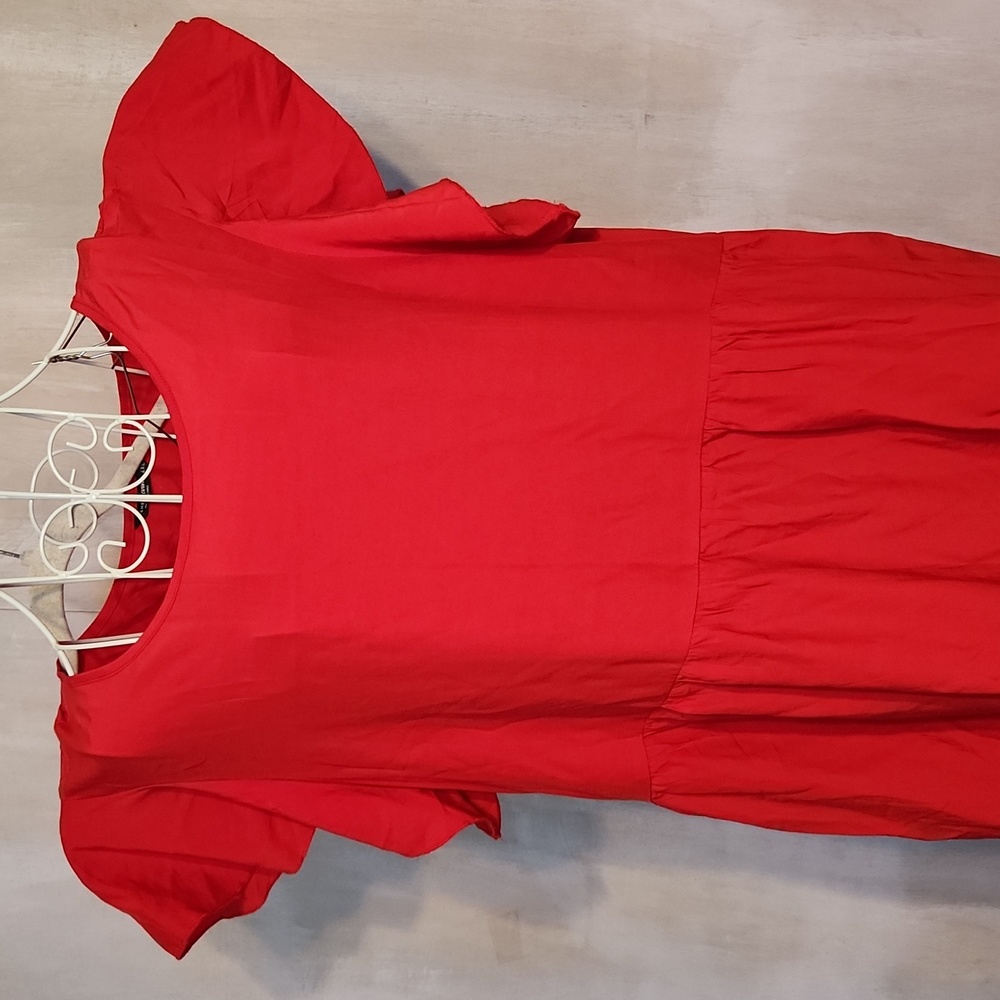 Shein Curve Plus Butterfly Sleeve Peplum Tunic Top/ Dress